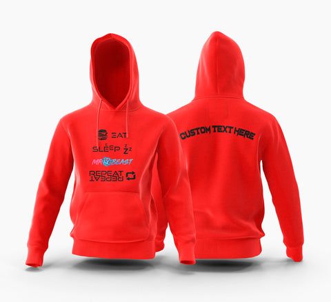 Eat Sleep Mr Beast Repeat Hoodie True Soul Design